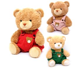 Мишка кудрявый в комбезе 37см