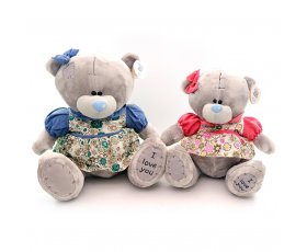 Тедди в цветных платьях 28см