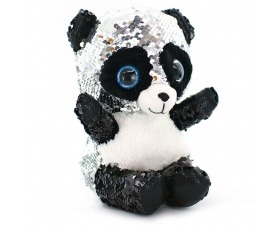 Панда сид.с паетками 20см