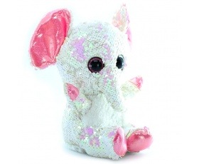 Слон бел.с паетками 13см