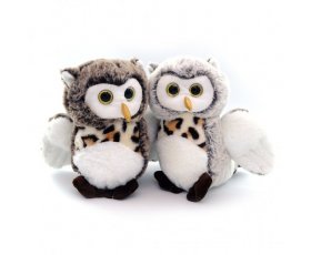 Сова меховая 34см