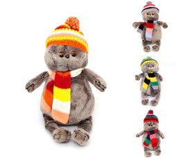 Кошка BASIQ в шапке.28см
