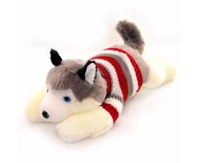 Хаски в кофте леж (дубликат) 39см