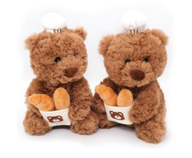 	Мишка Пекарь "багет" 26см