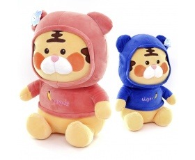 Тигр капюшон (супер мягкий) 20см