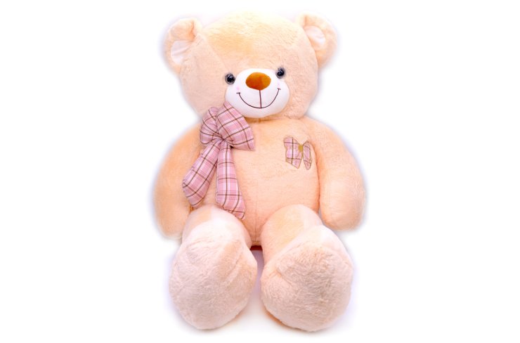 Мишка бант в клетку 100см  фото 2